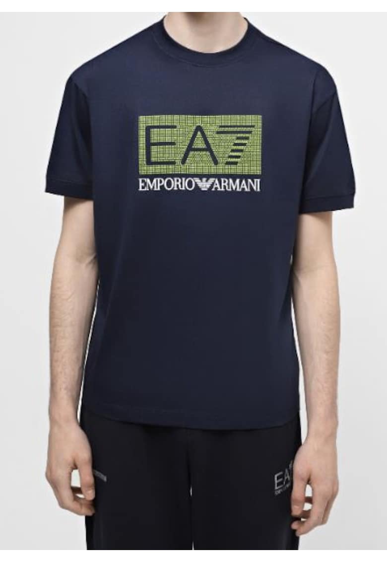 EA7 Tricou din bumbac cu imprimeu logo -