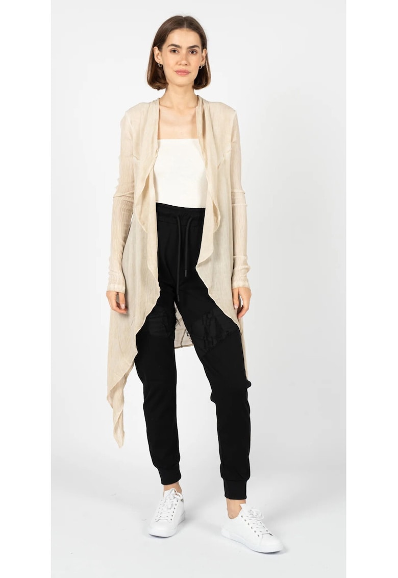 Cardigan asimetric cu buzunare laterale -