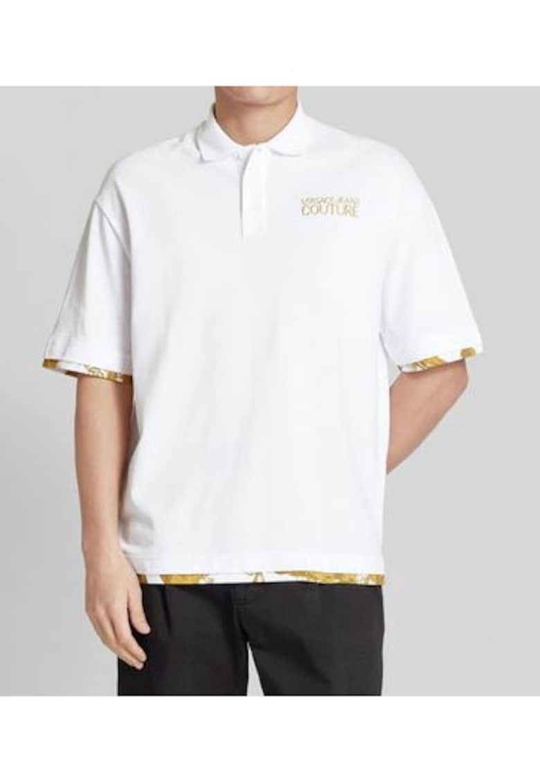 Versace Jeans Tricou polo cu terminatii contrastante