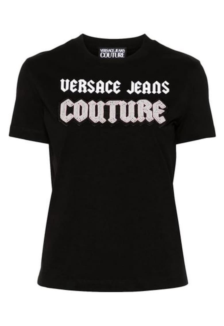 Versace Jeans Tricou din bumbac 77HAHC02 CJ01C 899