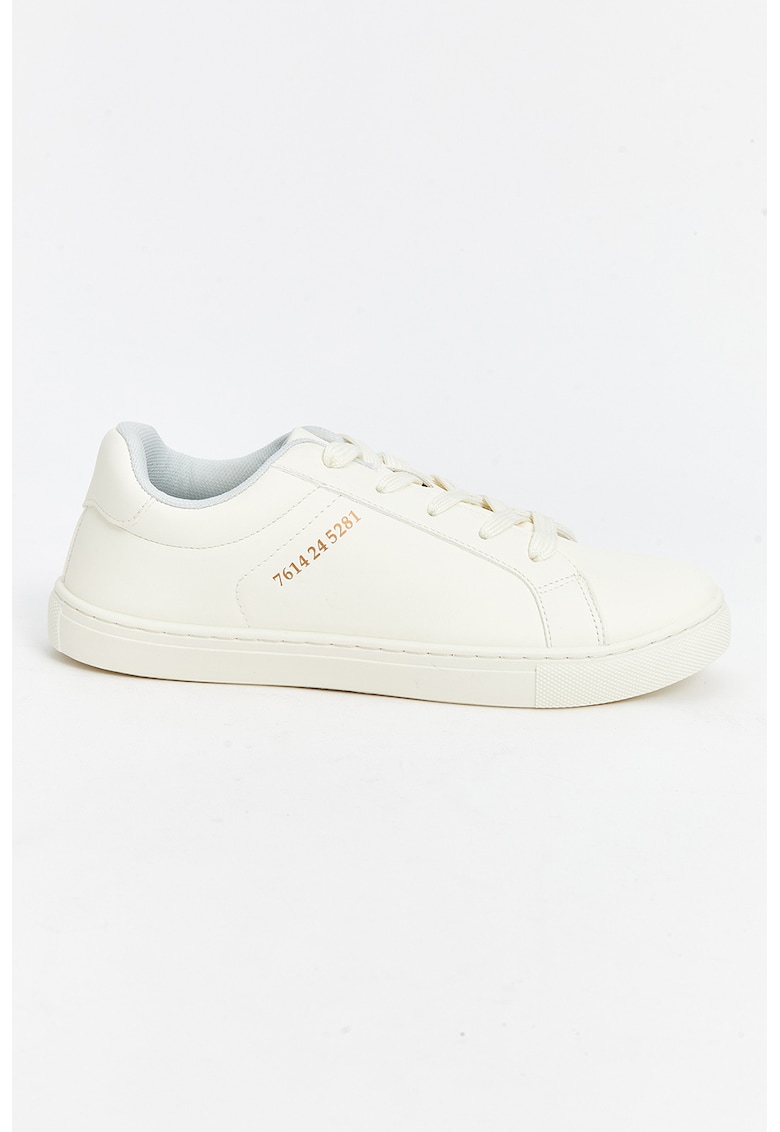 Pantofi sport de piele ecologica cu talpa plata