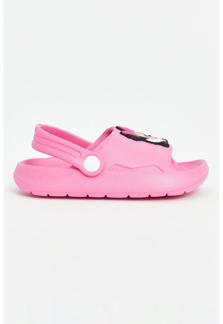 Papuci slingback Minnie Mouse - Negru/Roz pastel/Alb optic