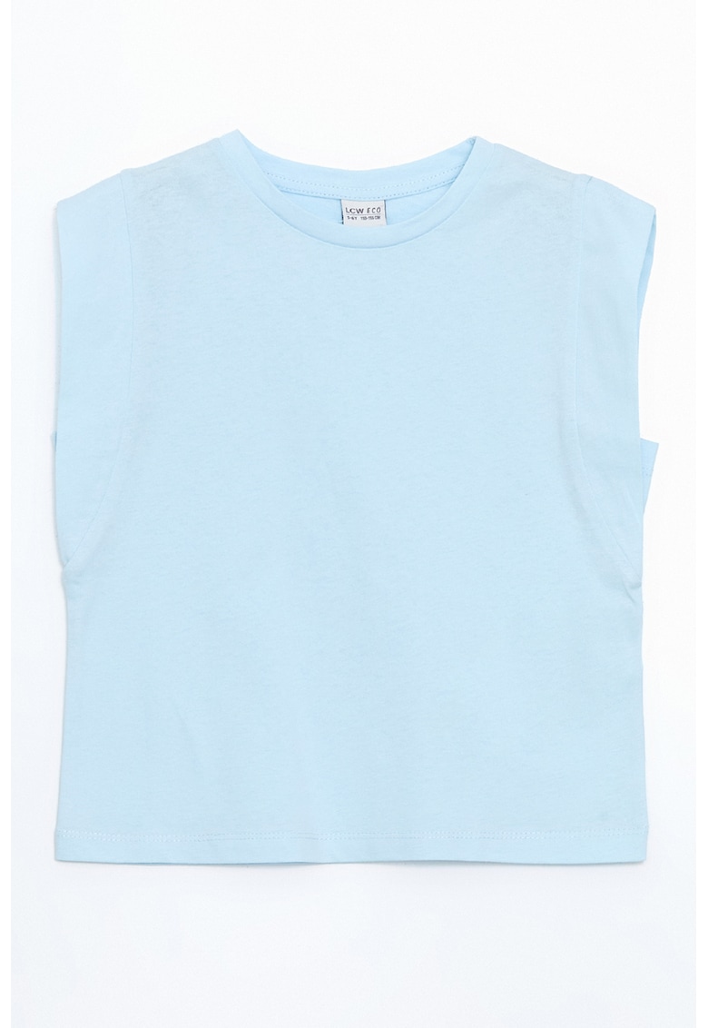 Top din bumbac cu model uni