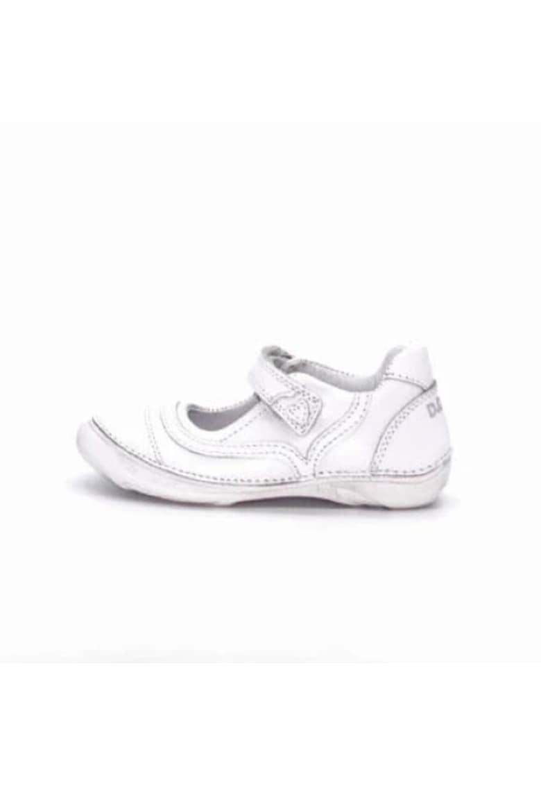 Balerini din piele -  flexibili - albi - H046-978C