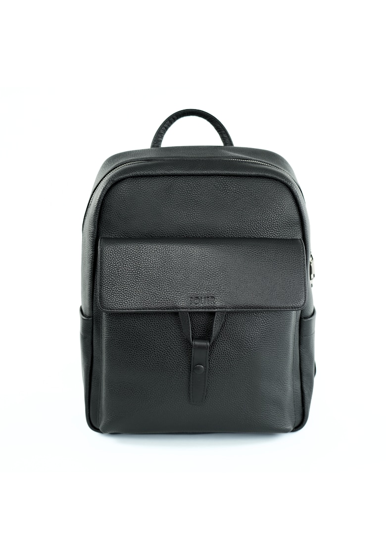 Rucsac elegant unisex din piele pentru laptop 13"" FV05 Sanna negru