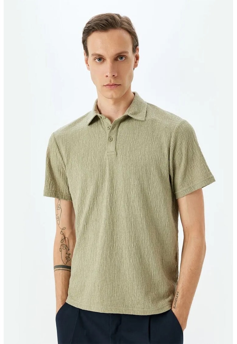 Tricou polo cu model texturat