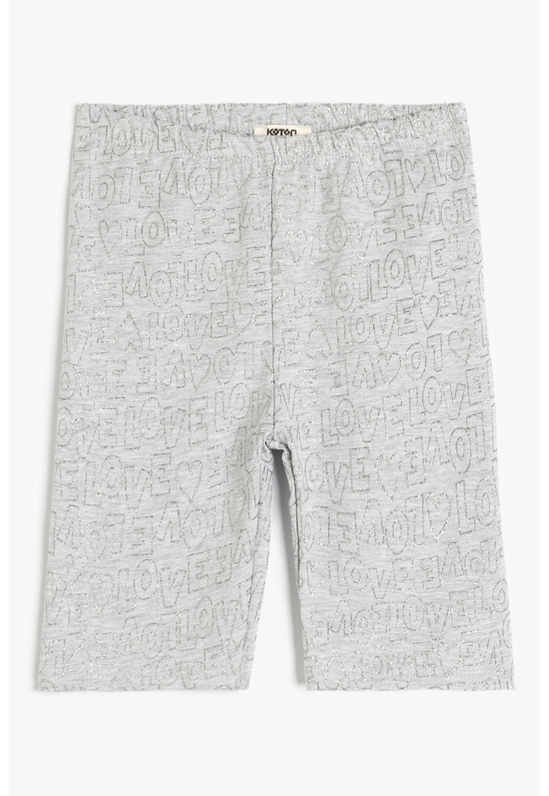 Pantaloni scurti cu model si talie elastica