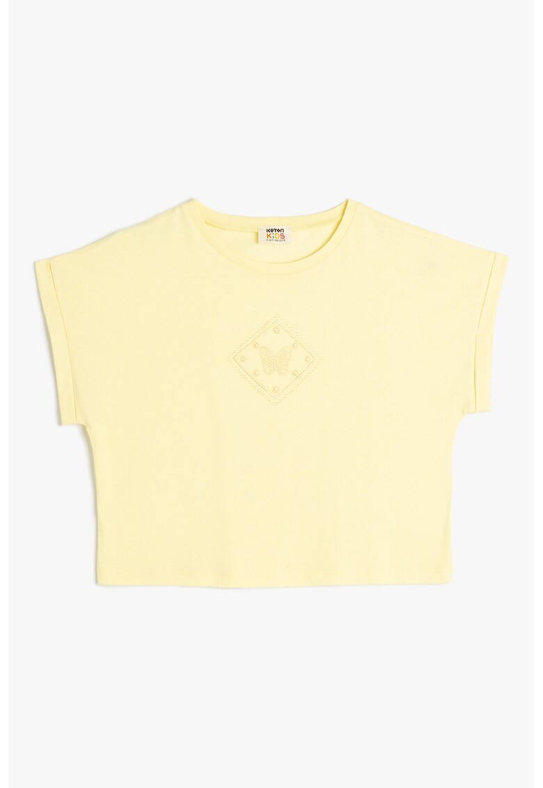 Tricou crop din bumbac