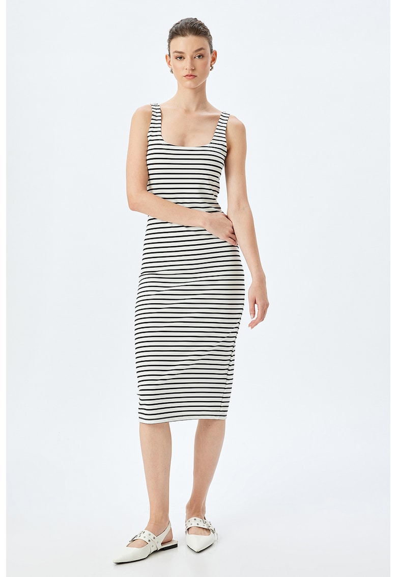 Rochie midi cu dungi Rochie midi cu dungi