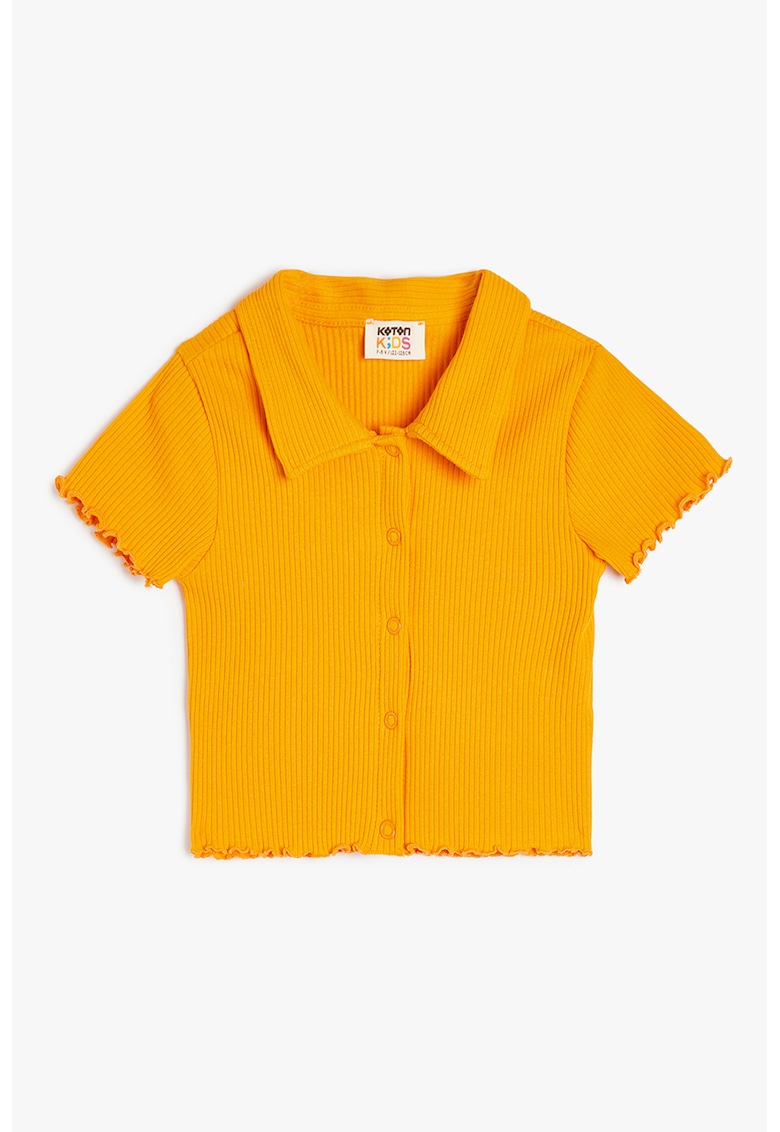 Tricou striat cu nasturi