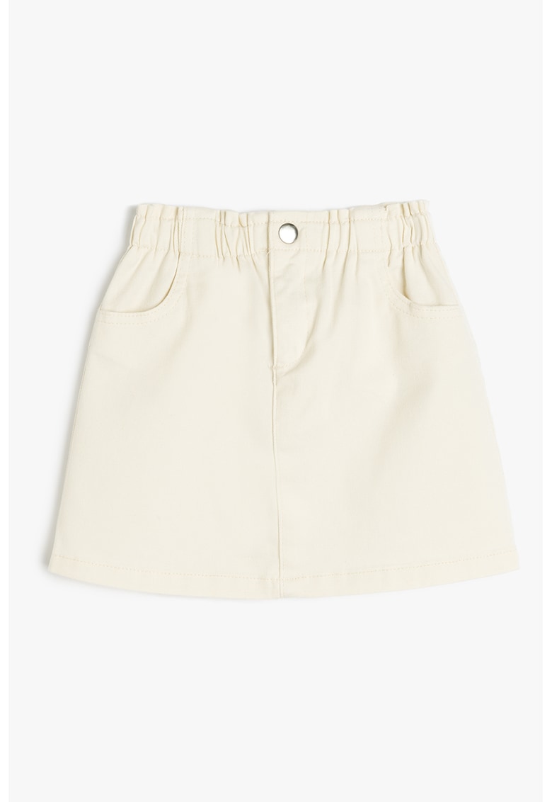 Fusta din amestec de bumbac cu talie elastica Fusta din amestec de bumbac cu talie elastica