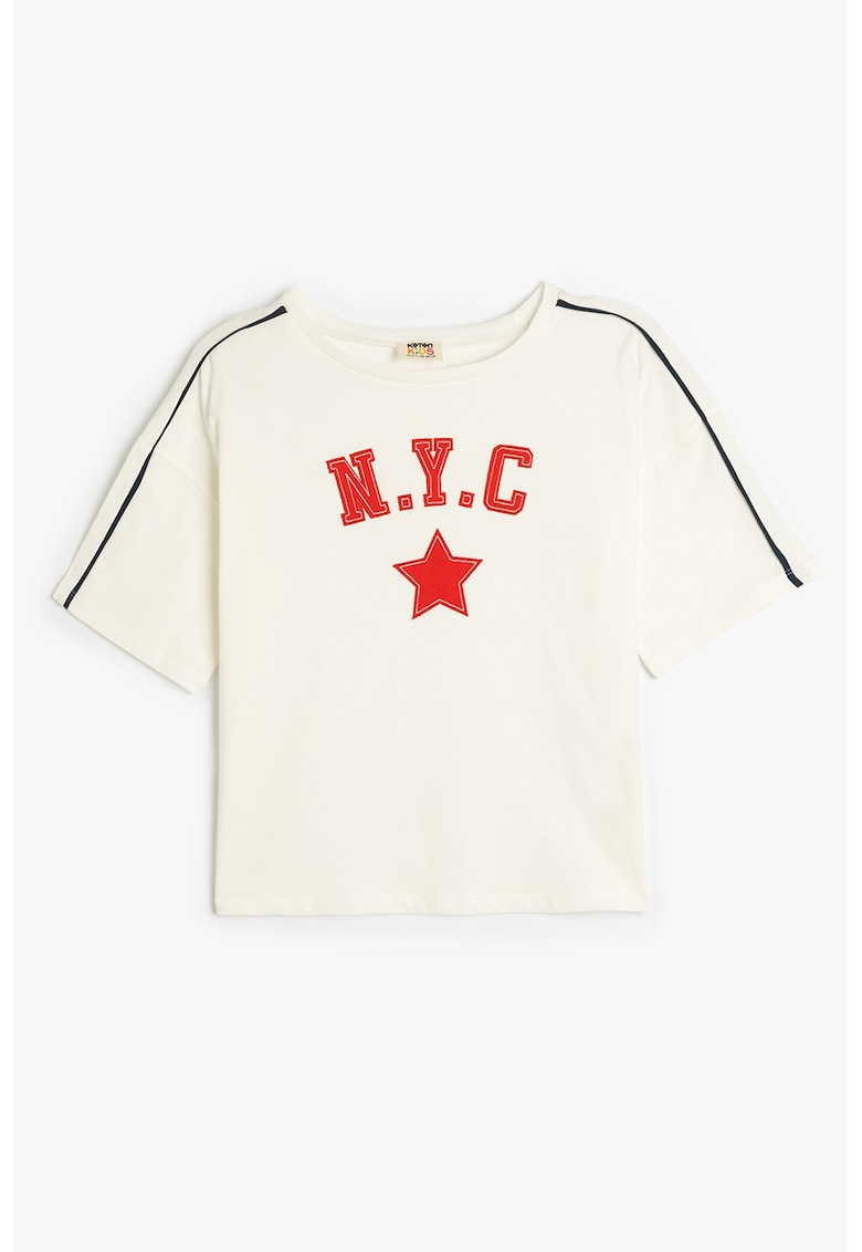 Tricou cu text brodat