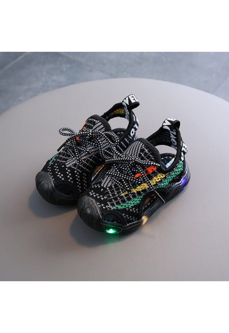 Pantofi Sport Decupati - Cu Insertii Colorate - Textil - Baieti - Siret - Multicolor