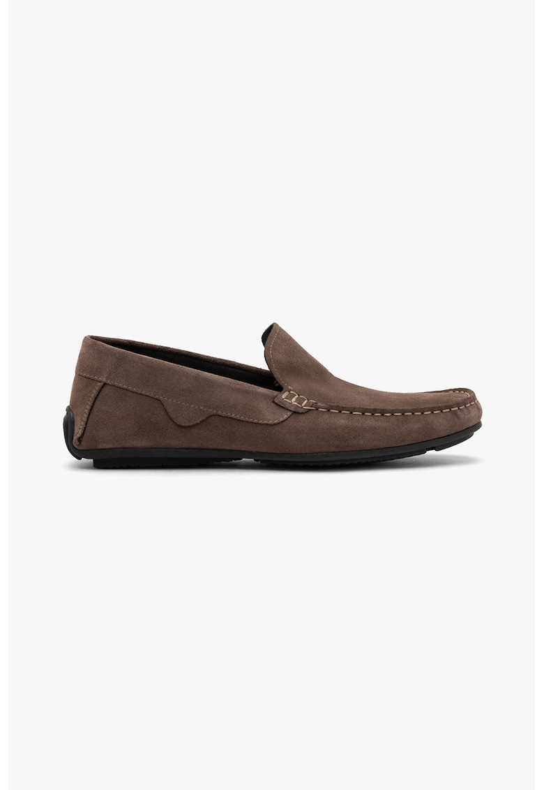 Pantofi loafer din piele cu talpa aderenta