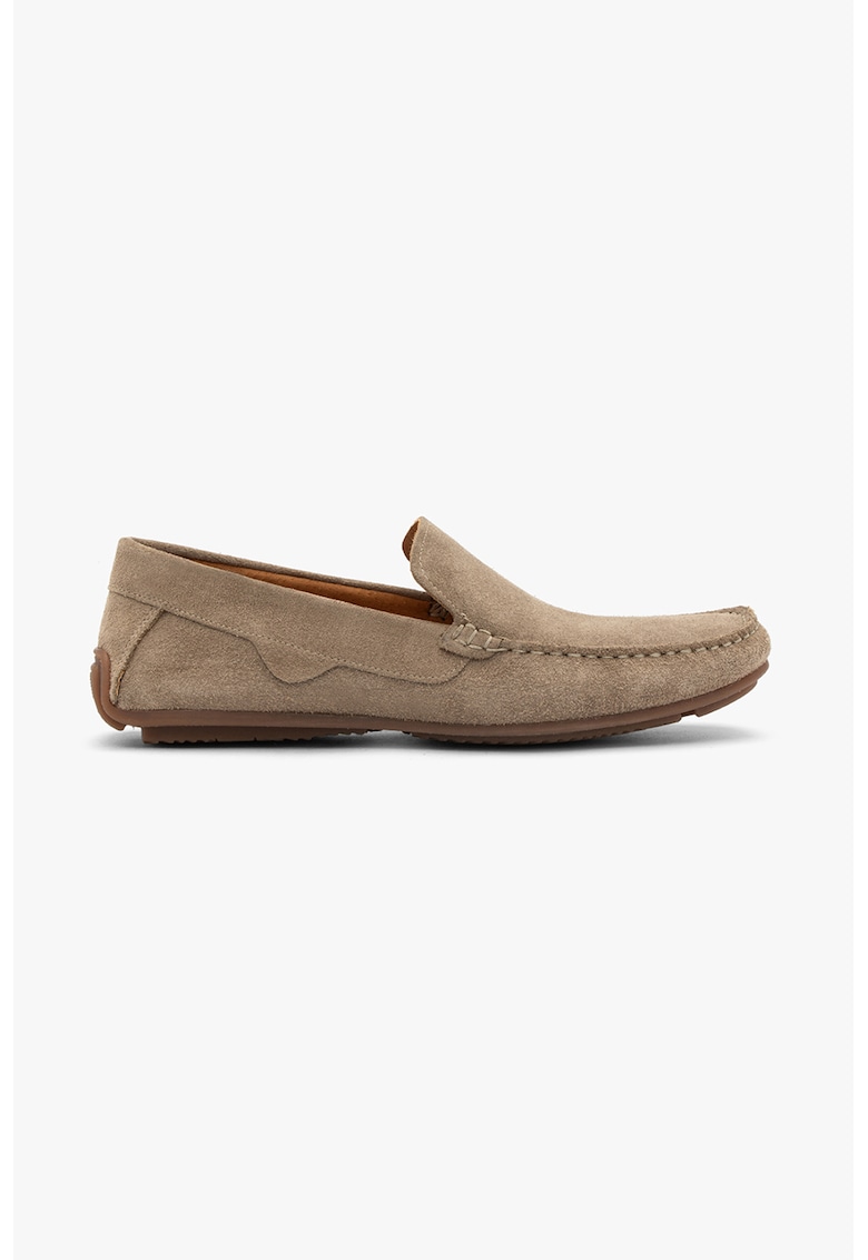 Pantofi loafer din piele cu talpa aderenta