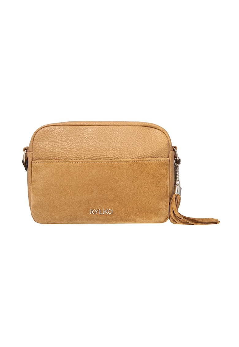 Geanta crossbody din piele si piele intoarsa
