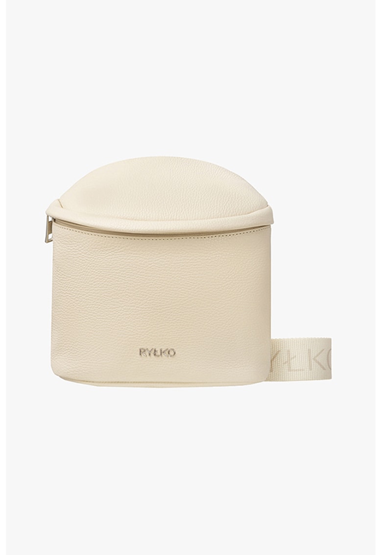 Geanta crossbody de piele si piele intoarsa