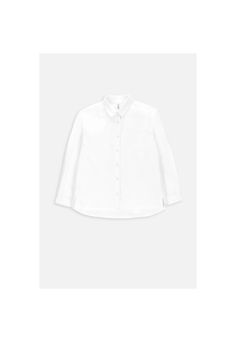Bluza copii - maneci bufante - alb - bumbac