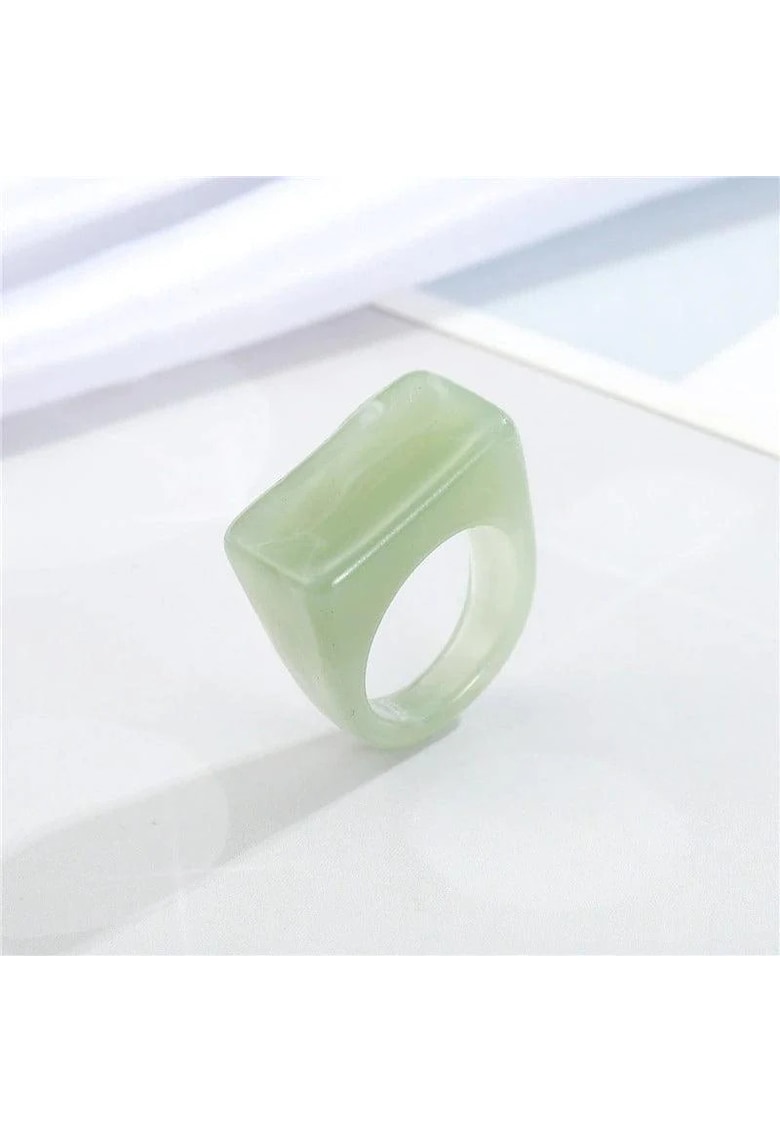Inel verde - acrilic transparent - Esalina C1 -