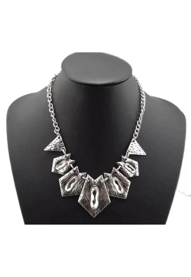 Colier argintiu - cu pietre - Liana C28 - Colier argintiu - cu pietre - Liana C28 -