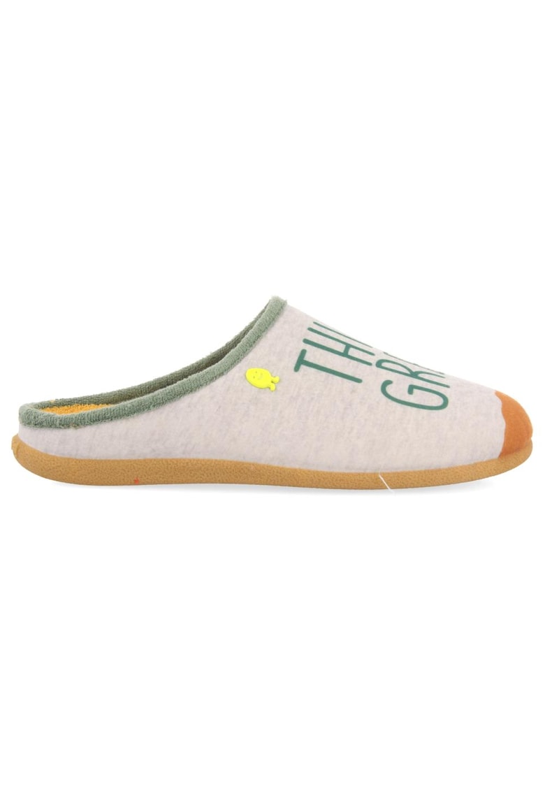 Papuci cu model grafic - Gri
