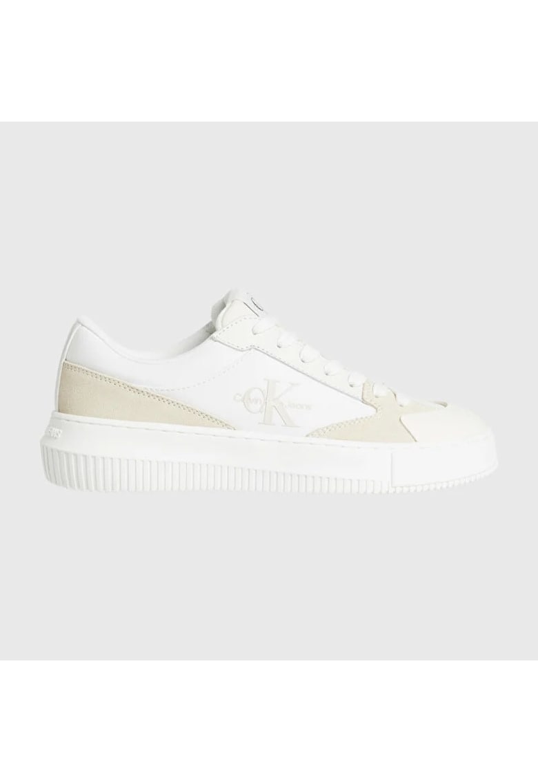 Pantofi sport  pentru Femei - chunky cupsole low mixml mtl - YW0YW01467-0F8 - Alb