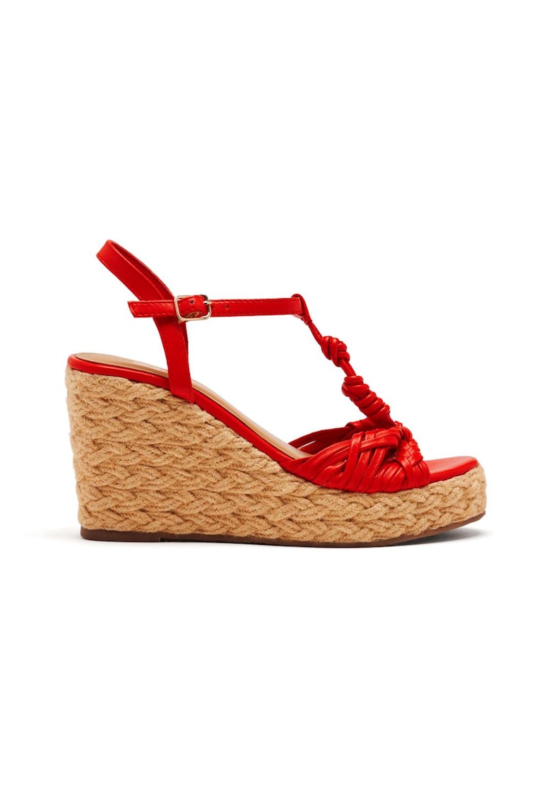 Sandale din piele cu talpa wedge Castine
