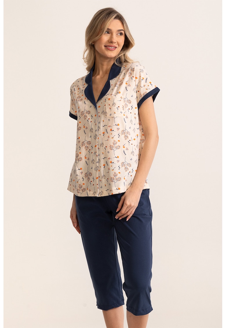 Pijama cu imprimeu floral Maira