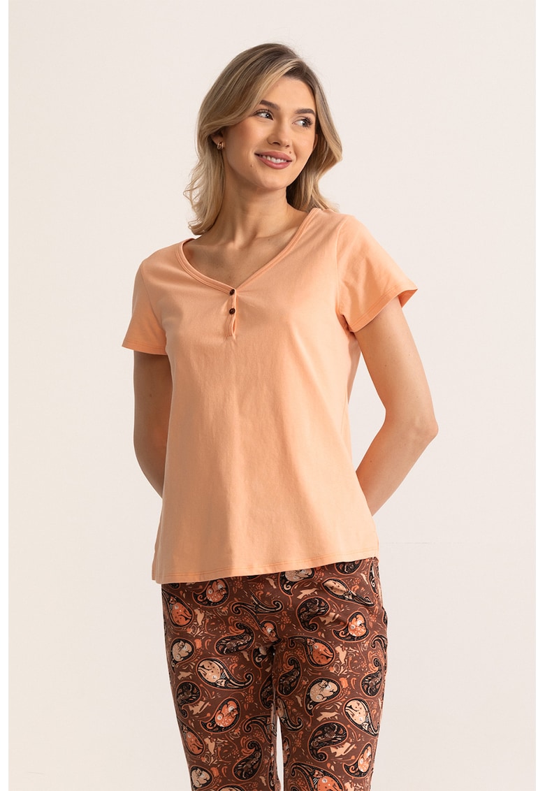 Pijama cu imprimeu grafic Mineea Pijama cu imprimeu grafic Mineea