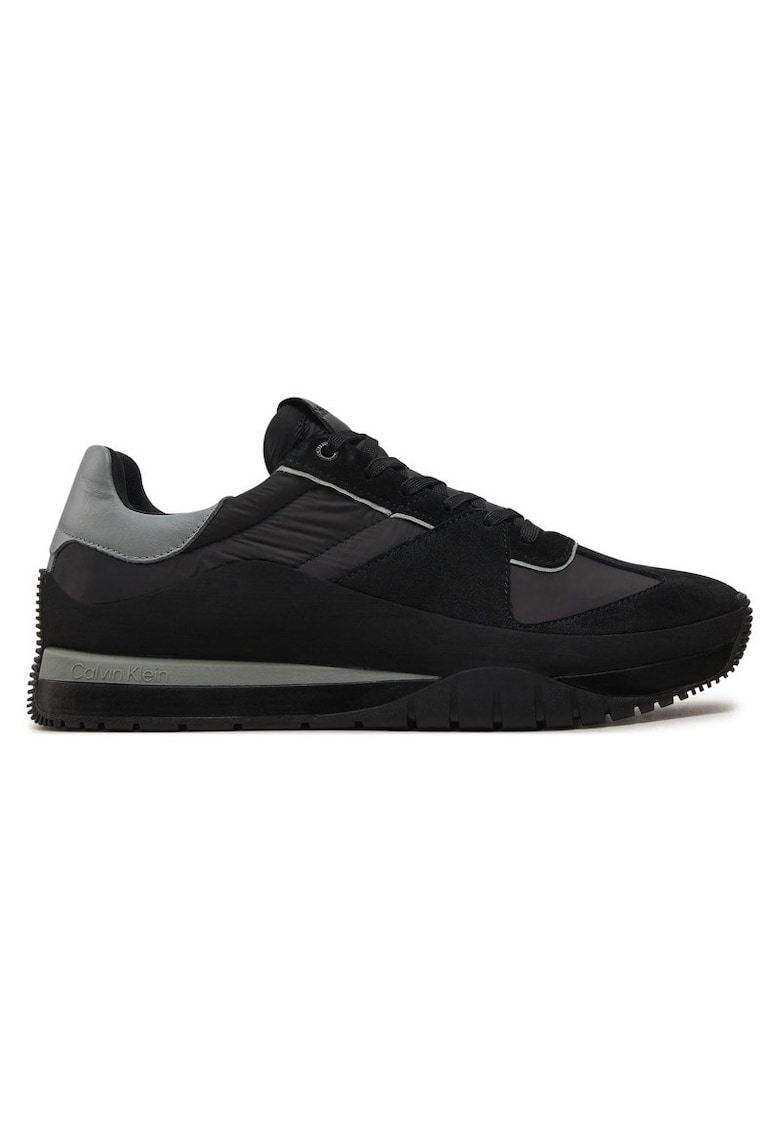 Pantofi sport pentru Barbati - low top lace up mix - HM0HM01403-0GV - Negru - Negru