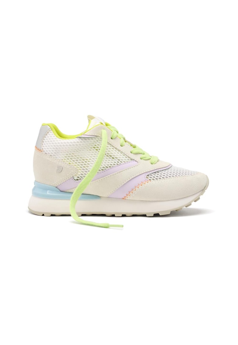 Pantofi sport din plasa cu garnituri din piele Larrabee - Alb