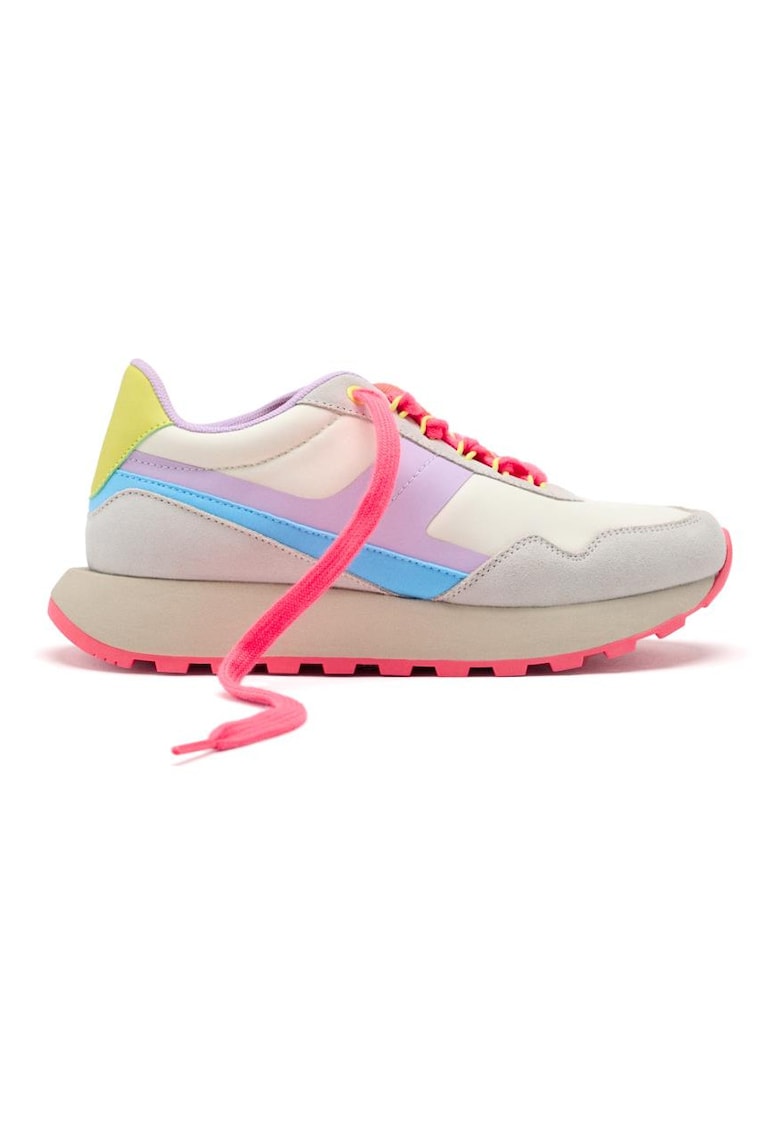 Pantofi sport cu garnituri din piele Athol - Alb murdar
