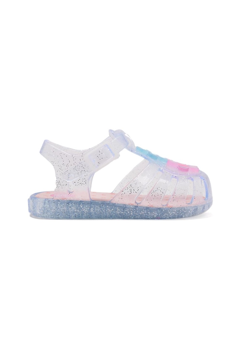 Sandale cu catarama si model grafic - Multicolor
