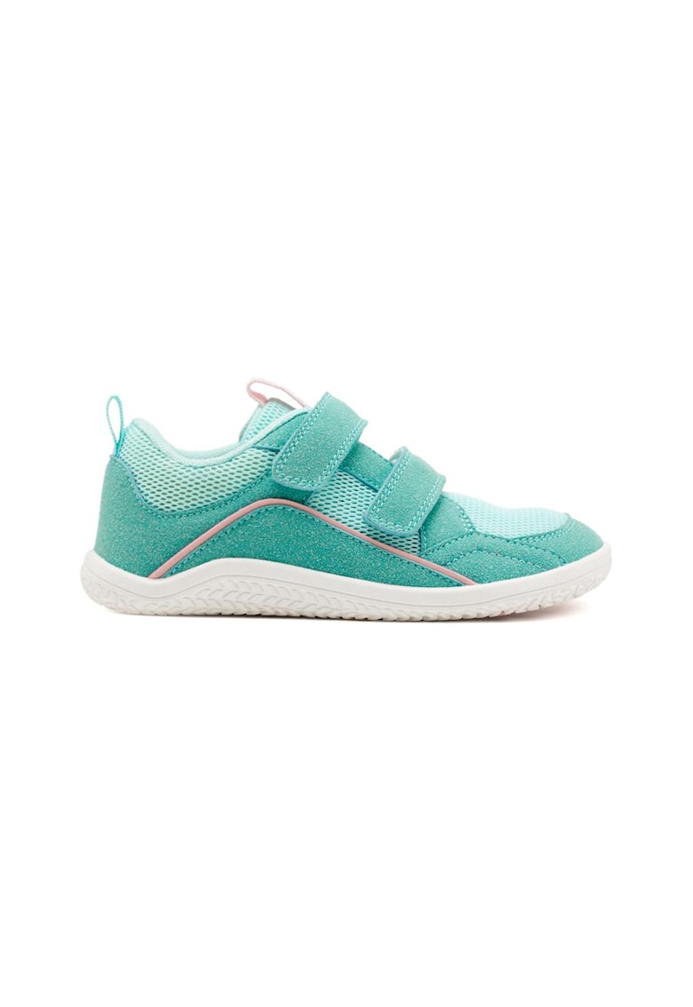 Pantofi sport din material textil cu inchidere velcro si garnituri din plasa. - Verde menta