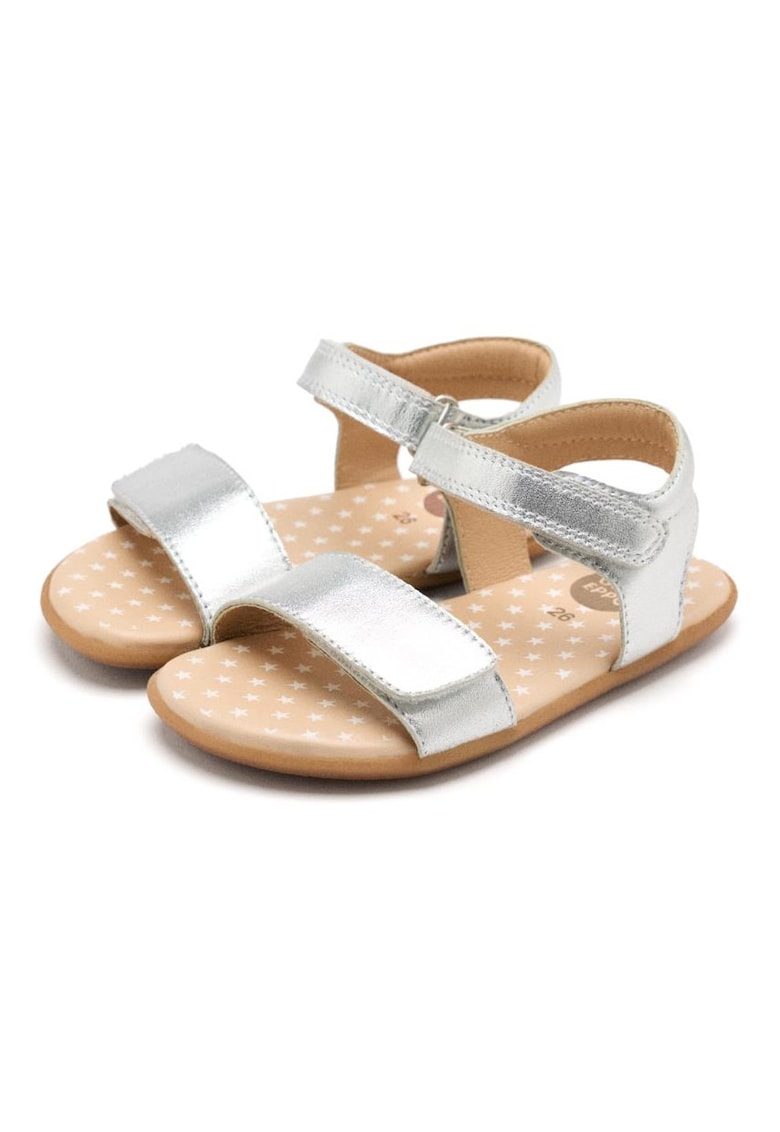 Sandale din piele cu inchidere velcro Hubbard - Argintiu