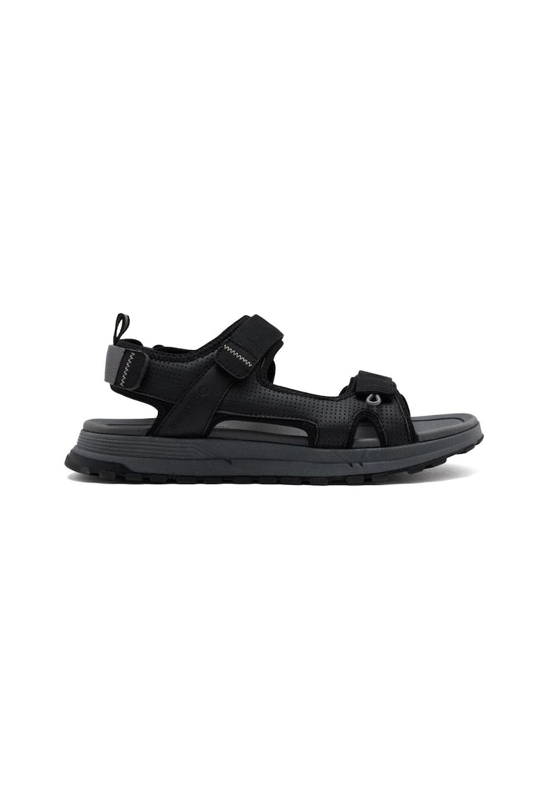 Sandale din piele ecologica cu inchidere velcro Harwinton - Negru