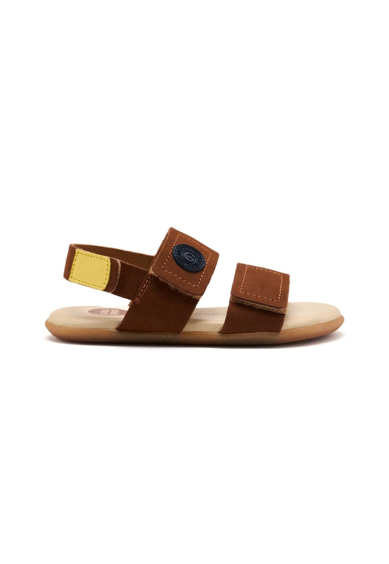 Sandale din piele cu inchidere velcro Lenroot - Caramel
