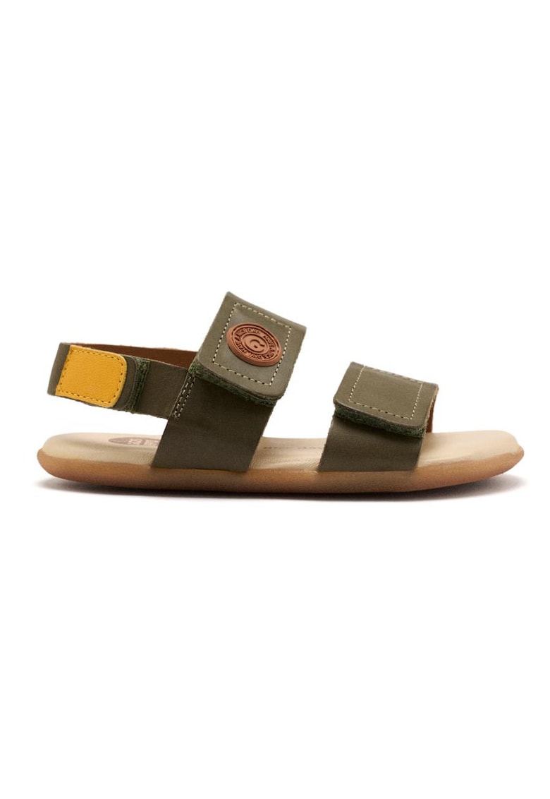 Sandale din piele cu inchidere velcro Lenroot - Kaki