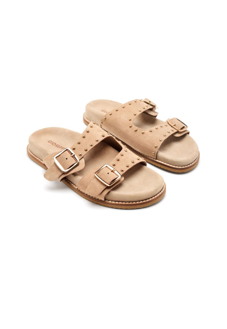 Papuci din piele Stella - Bej