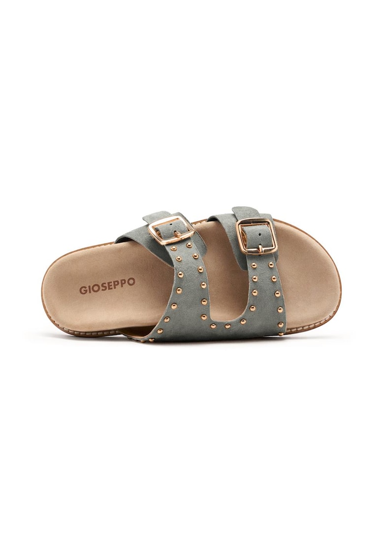 Papuci din piele Stella - Gri