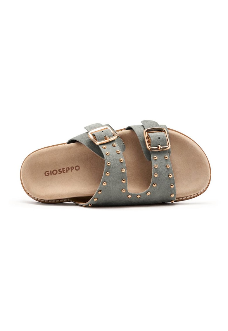 Papuci din piele Stella - Gri