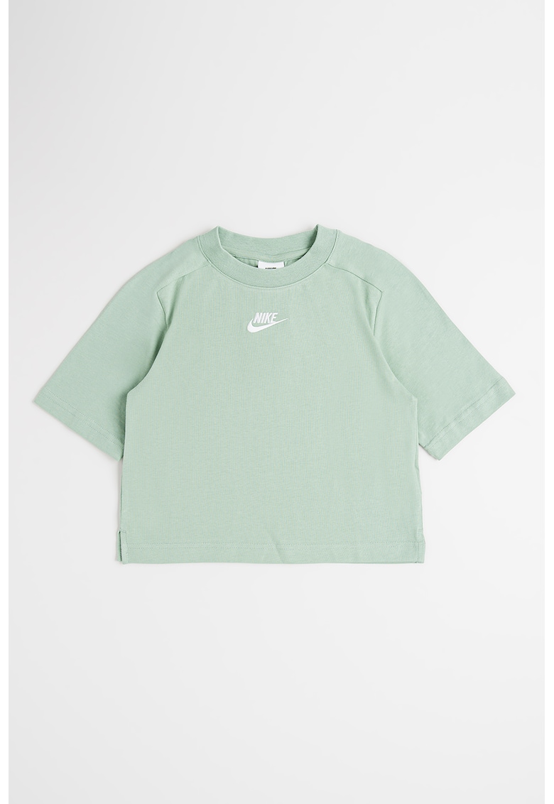 Tricou cu decolteu rotund - Verde sparanghel