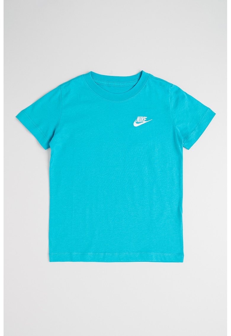 Tricou din bumbac cu decolteu la baza gatului Futura