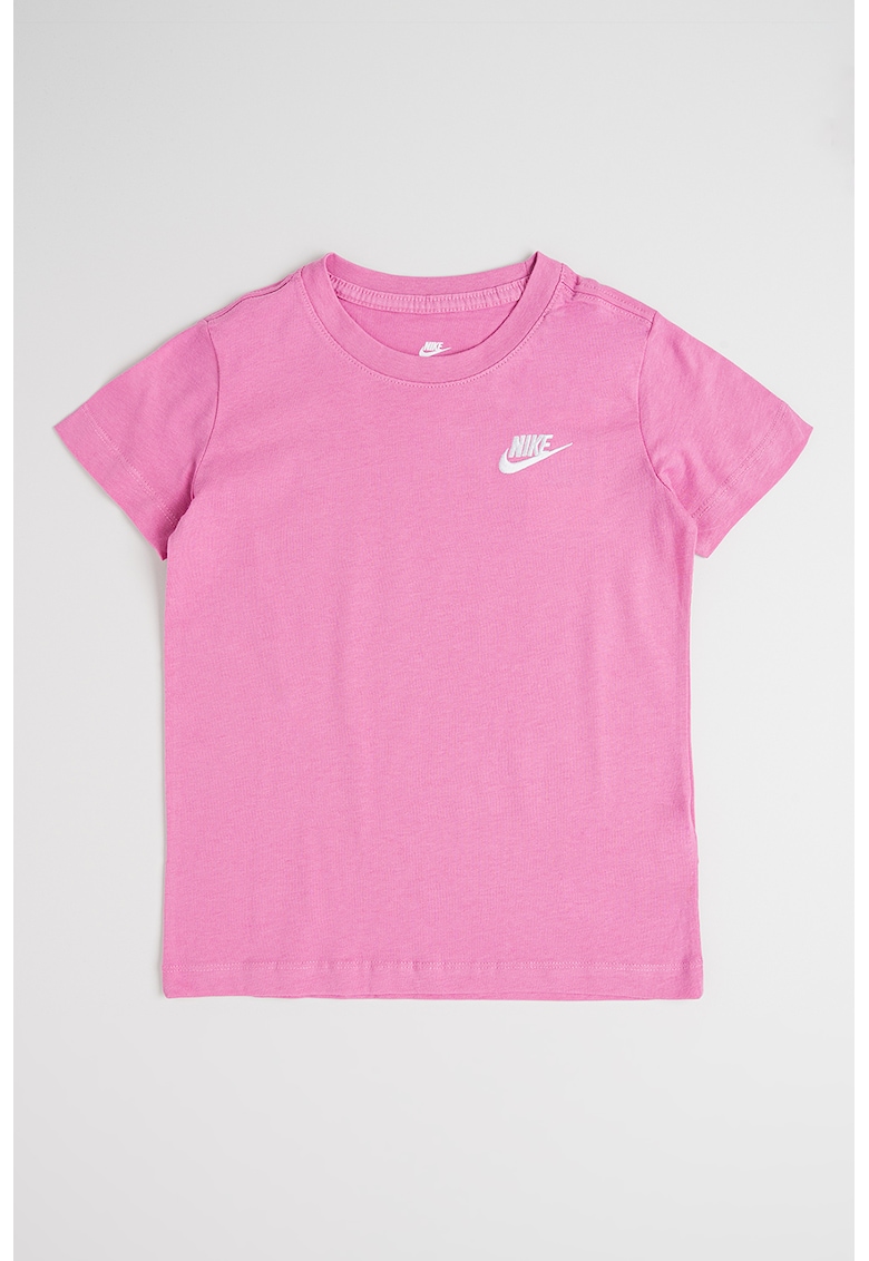 Tricou din bumbac cu decolteu la baza gatului Futura - Violet deschis