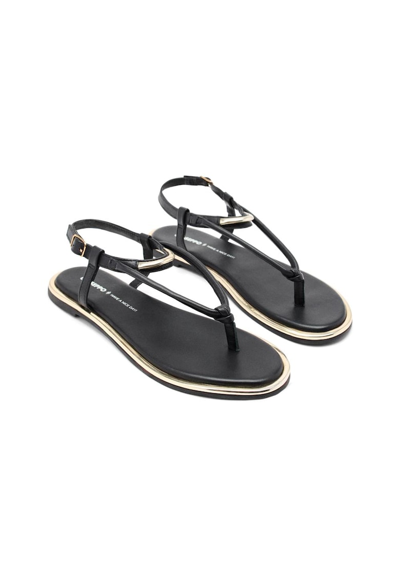 Sandale cu bareta separatoare Upton - Negru