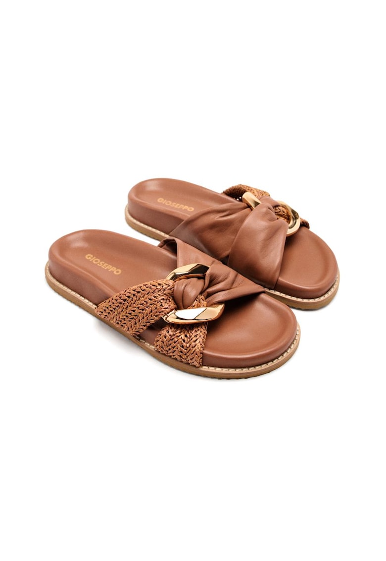 Papuci cu detaliu innodat Tisbury - Caramel