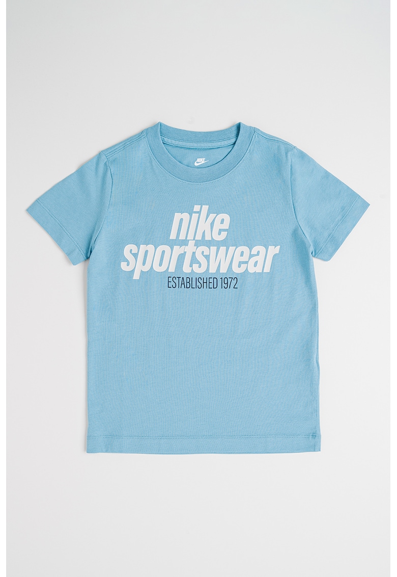 Tricou de bumbac cu imprimeu contrastant