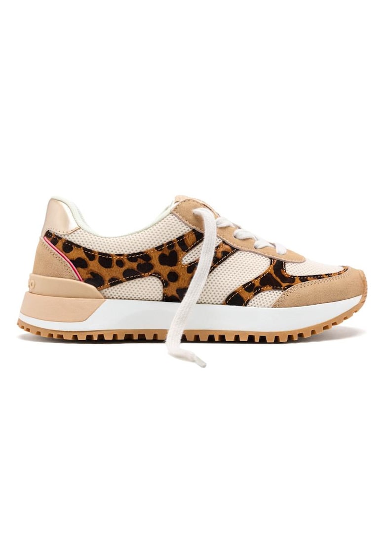 Pantofi sport cu garnituri de piele Madbury - Maro inchis/Maro nisip