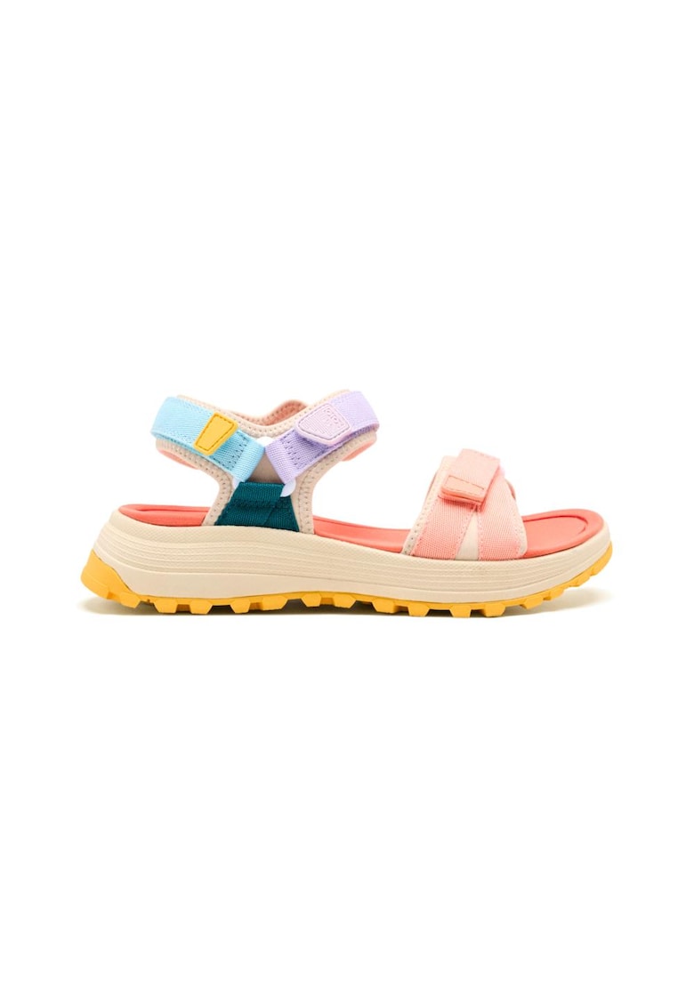 Sandale cu inchidere velcro si aspect contrastant Montville - Coral