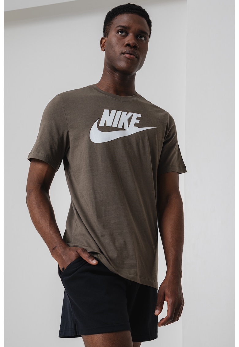 Tricou cu imprimeu logo Icon Futura - Kaki inchis